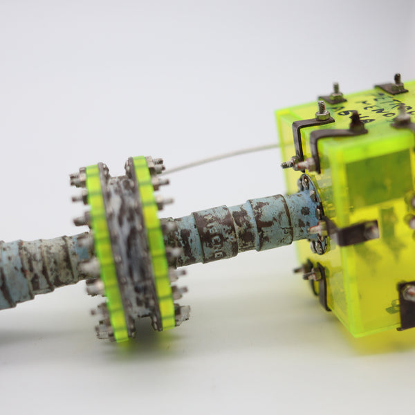 CHRISTIAN QUICENO 2016-17 Conceptual Machine Protest Brooch In Recycled Materials