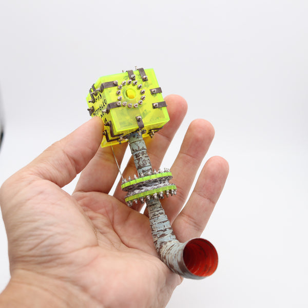 CHRISTIAN QUICENO 2016-17 Conceptual Machine Protest Brooch In Recycled Materials