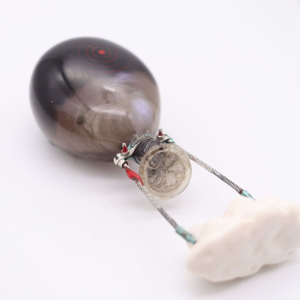 CHRISTIAN QUICENO 2016-2017 Conceptual Sculptural Brooch In Recycled Materials