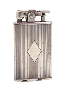 RONSON 1928 Junior Sport First Thumb Model Petrol Lighter In .925 Sterling Silver