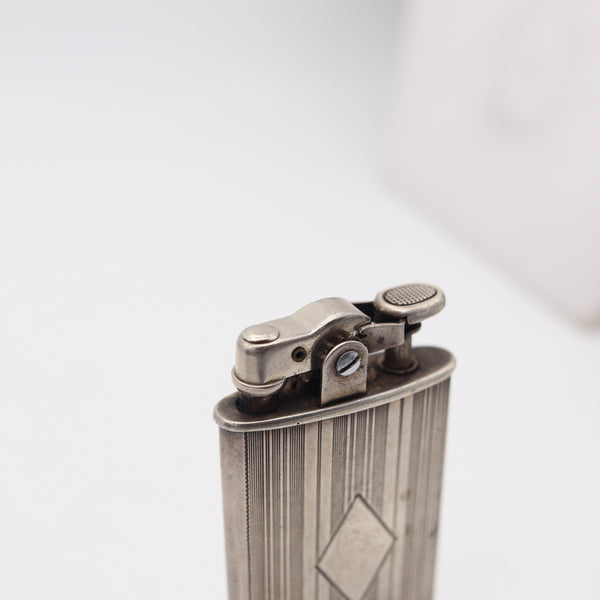 RONSON 1928 Junior Sport First Thumb Model Petrol Lighter In .925 Sterling Silver