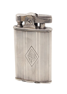 RONSON 1930 Junior Sport Second Thumb Model Petrol Lighter In .925 Sterling Silver