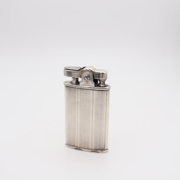 RONSON 1930 Junior Sport Second Thumb Model Petrol Lighter In .925 Sterling Silver