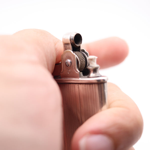 RONSON 1930 Junior Sport Second Thumb Model Petrol Lighter In .925 Sterling Silver