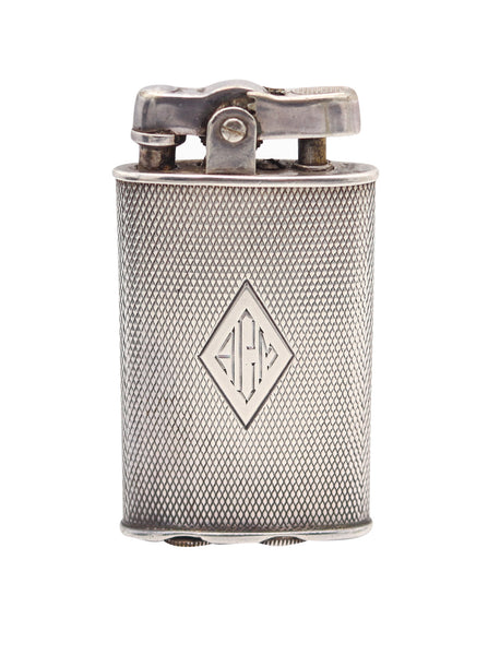 RONSON 1930 Junior Sport Second Thumb Model .925 Sterling Guilloche Petrol Lighter