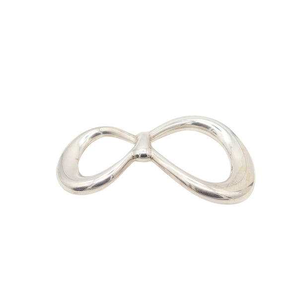 TIFFANY & CO 1975 Elsa Peretti Abstract Buckle-Pendant In.925 Sterling Silver