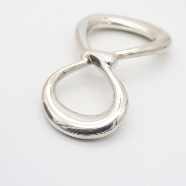 TIFFANY & CO 1975 Elsa Peretti Abstract Buckle-Pendant In.925 Sterling Silver