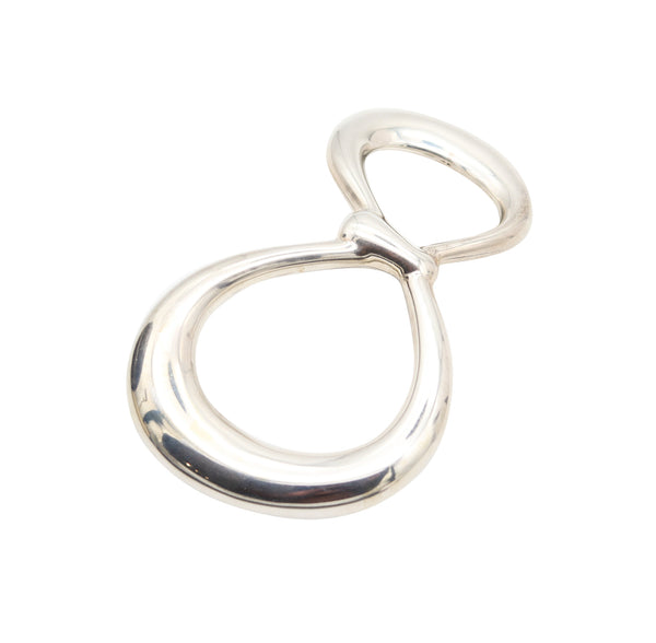 TIFFANY & CO 1975 Elsa Peretti Abstract Buckle-Pendant In.925 Sterling Silver