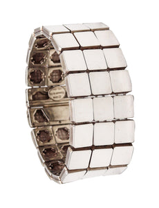 -Tiffany & Co. 2002 Geometric Sculptural Bracelet In Solid .925 Sterling Silver