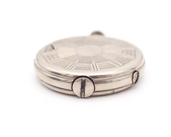 TIK-TAK Dubsky 1930 Austria Semi Automatic Pocket Petrol Lighter In Chromed Steel