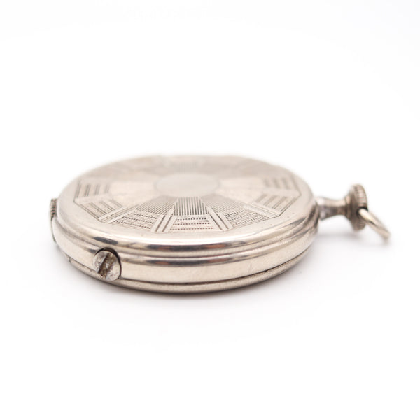 TIK-TAK Dubsky 1930 Austria Semi Automatic Pocket Petrol Lighter In Chromed Steel