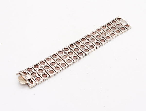 -Tiffany & Co. 2002 Geometric Sculptural Bracelet In Solid .925 Sterling Silver