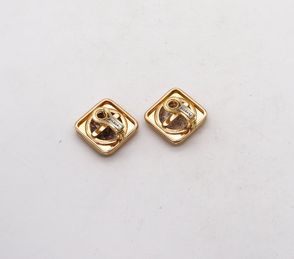 BVLGARI Roma 1970 Moneta 268 BC Coin Earrings In 18Kt Yellow Gold