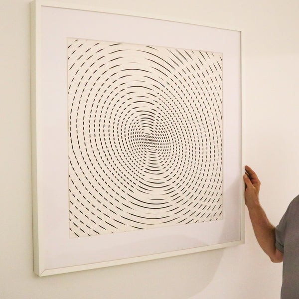 JESUS SOTO 1977 Sotomagie La Huella Silkscreen Print On Paper UV Framed