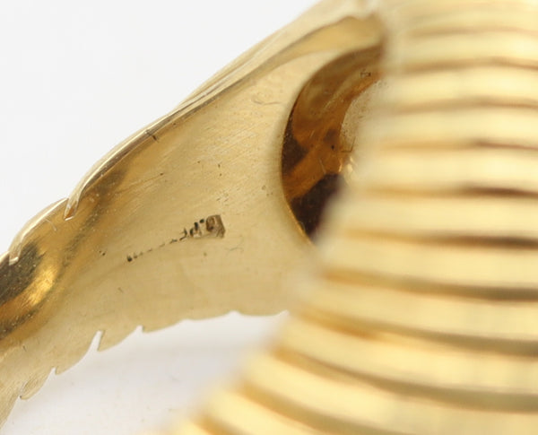 PETOCHI Firenze Roman Revival Ring With Micro Mosaic In 18Kt Yellow Gold