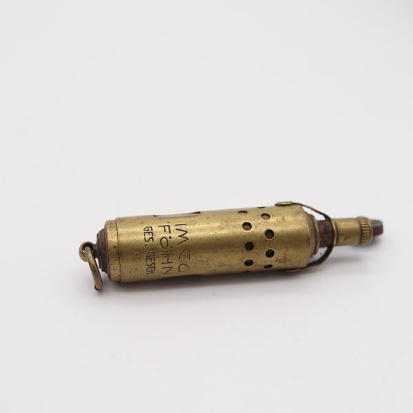 FOHN By IMCO 1920 Julius Meister Thumbwheel Mechanical Lighter In Polished Brass