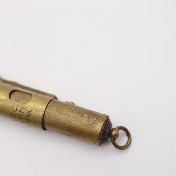FOHN By IMCO 1920 Julius Meister Thumbwheel Mechanical Lighter In Polished Brass