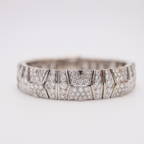 CARTIER Paris-London Flexible Bracelet In 18Kt White Gold With 15.96 Ctw Diamonds