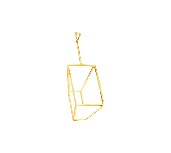 CARTIER 1970 Geometric Trompe L'oeil Pendant In 18Kt Yellow Gold