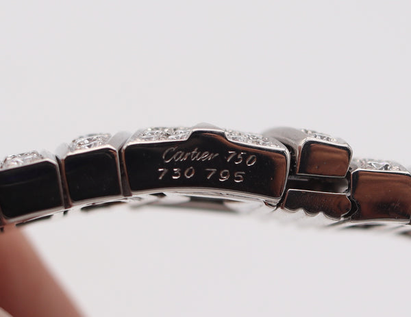 CARTIER Paris-London Flexible Bracelet In 18Kt White Gold With 15.96 Ctw Diamonds
