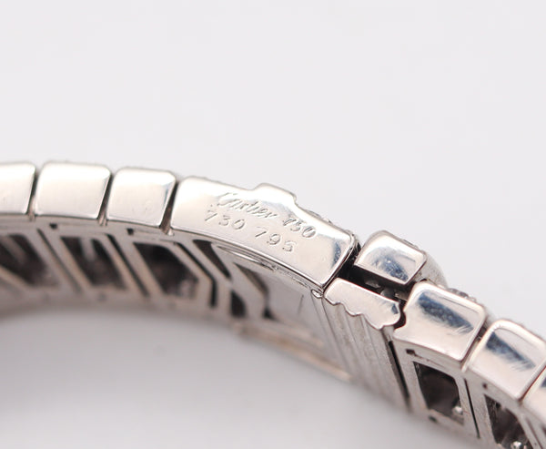 CARTIER Paris-London Flexible Bracelet In 18Kt White Gold With 15.96 Ctw Diamonds