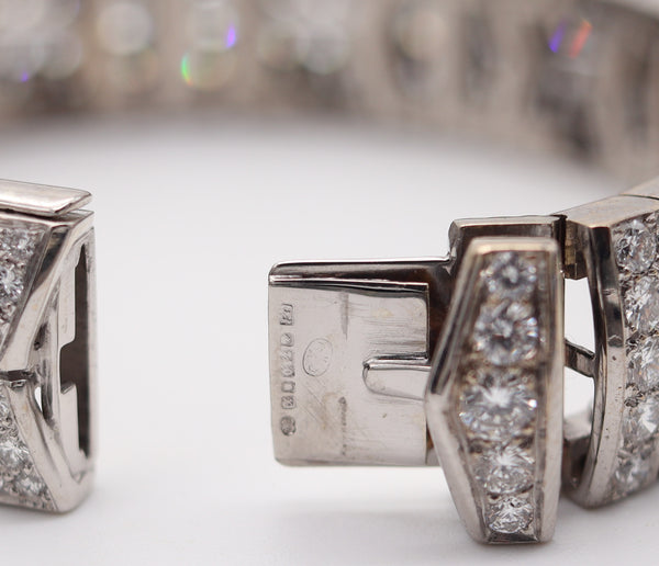 CARTIER Paris-London Flexible Bracelet In 18Kt White Gold With 15.96 Ctw Diamonds