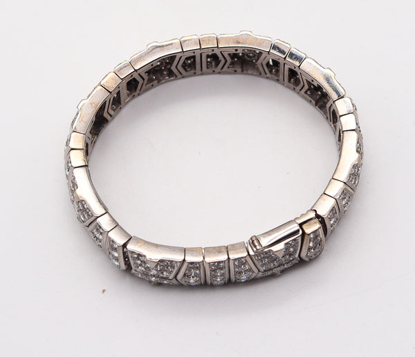 CARTIER Paris-London Flexible Bracelet In 18Kt White Gold With 15.96 Ctw Diamonds