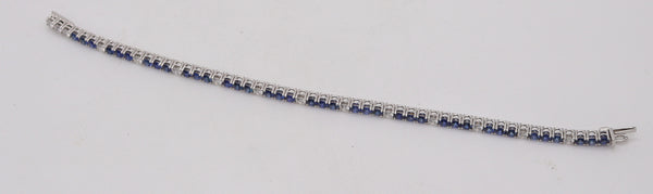 GÜBELIN Riviera Bracelet In 18Kt White Gold With 7.35 Ctw Diamonds & Sapphires