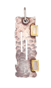 JEAN DESPRES 1950 Paris Geometric Artistic Pendant .800 Silver & Yellow Gold