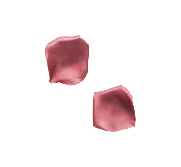 JAR PARIS Large Pink Rose Petals Clips On Earrings In 18Kt Gold and Aluminum