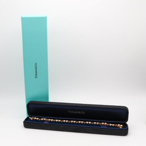 TIFFANY & CO. Riviera Bracelet In 18Kt Yellow Gold With 7.68 Cwt Diamonds & Sapphires