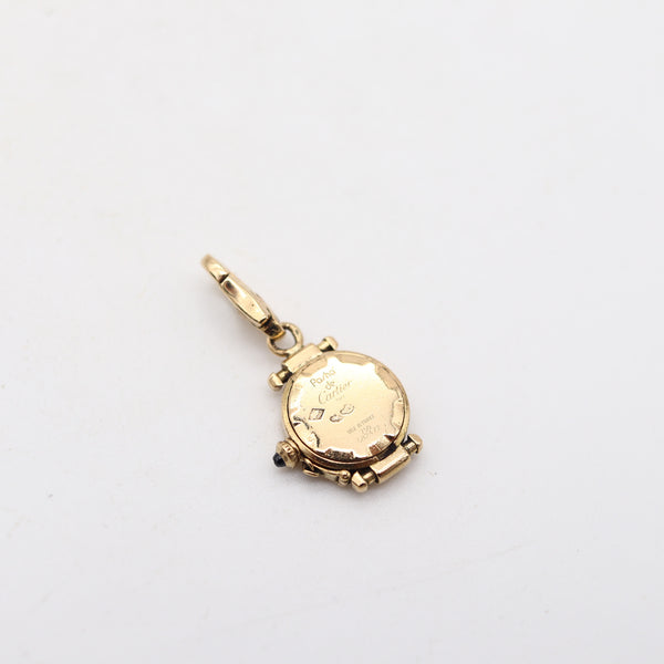 CARTIER Paris Vintage Pasha-Watch Shaped Charm In Solid 18Kt Yellow Gold