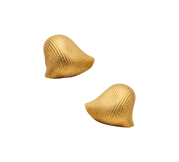 JAR PARIS Golden Clips On Earrings In 18Kt Yellow Gold and Aluminum