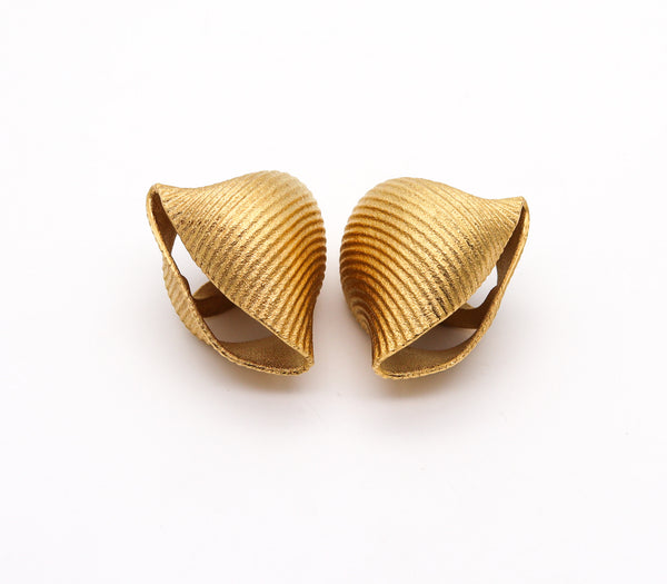 JAR PARIS Golden Clips On Earrings In 18Kt Yellow Gold and Aluminum