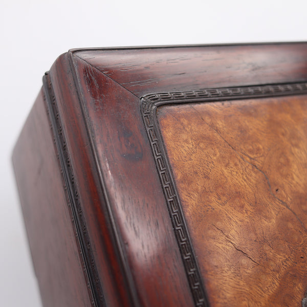 JAPAN Meiji Period 1890 Tebako Desk Box Made In Precious Woods, Bronze & Gold