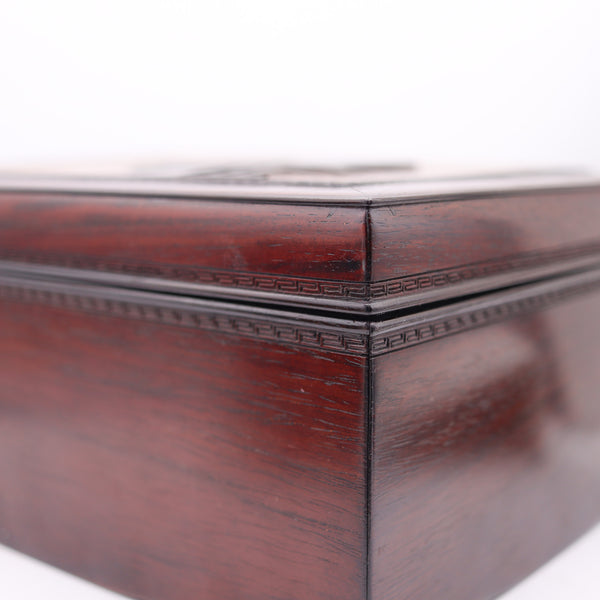 JAPAN Meiji Period 1890 Tebako Desk Box Made In Precious Woods, Bronze & Gold