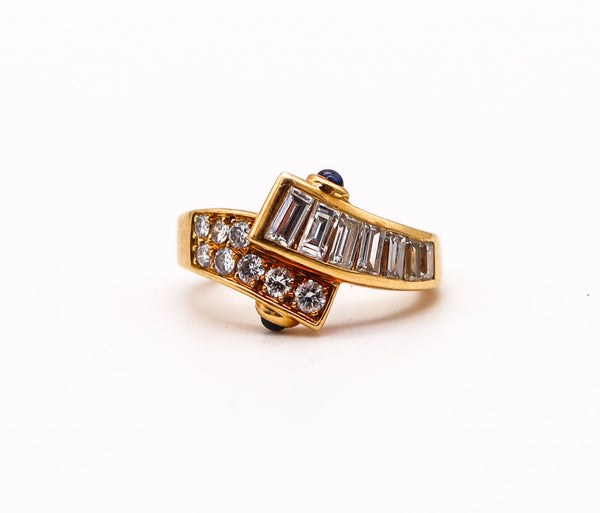 MAUBOUSSIN Paris Sculpted Cocktail Ring In 18Kt Gold With 1.42 Ctw Diamonds