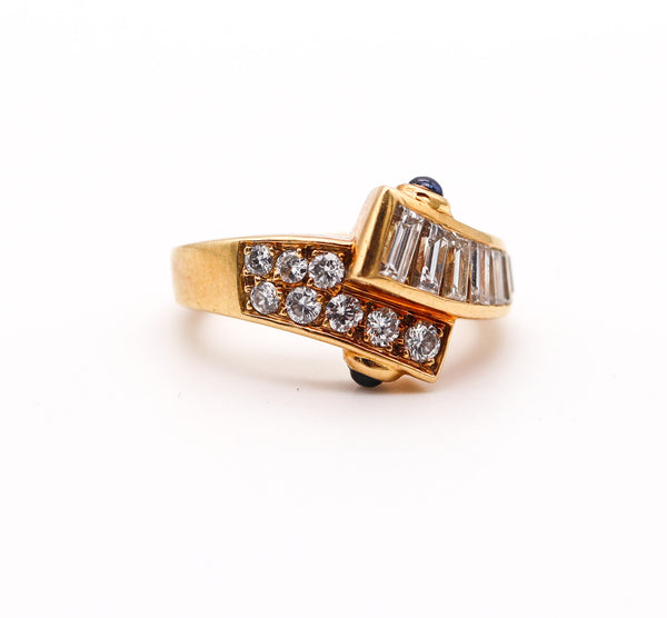 MAUBOUSSIN Paris Sculpted Cocktail Ring In 18Kt Gold With 1.42 Ctw Diamonds