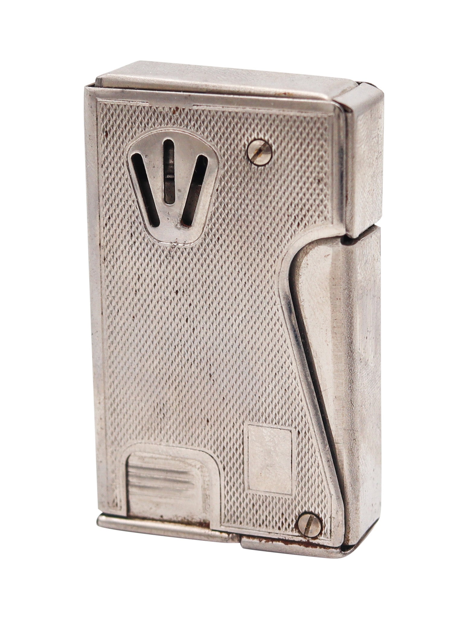 BRUDER EISERT Austria 1950 Superior Semi Automatic Squeeze Lighter In Chromed Steel
