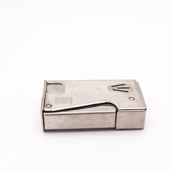 BRUDER EISERT Austria 1950 Superior Semi Automatic Squeeze Lighter In Chromed Steel