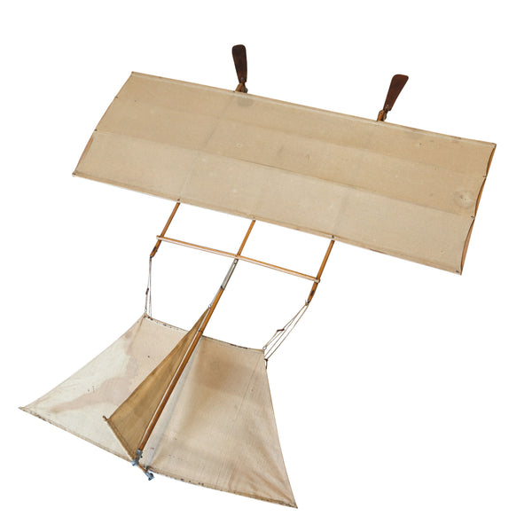 AD-ASTRA Model Airplane 1910 Early 20th Century Rare In Wood Brass And Linen