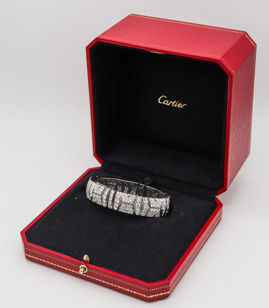 CARTIER Paris-London Flexible Bracelet In 18Kt White Gold With 15.96 Ctw Diamonds