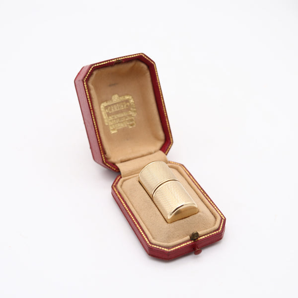 CARTIER LONDON 1914 Tom Pouce Petrol Lighter In 9Kt Yellow Gold With Box