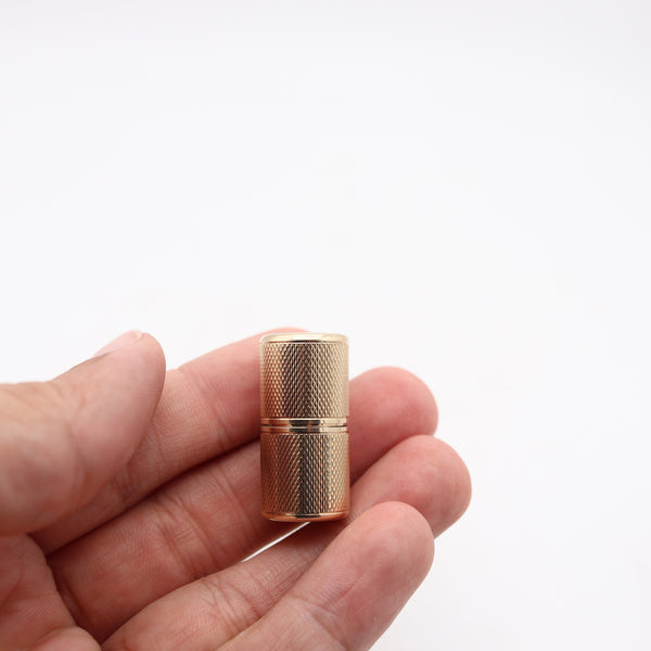 CARTIER LONDON 1914 Tom Pouce Petrol Lighter In 9Kt Yellow Gold With Box