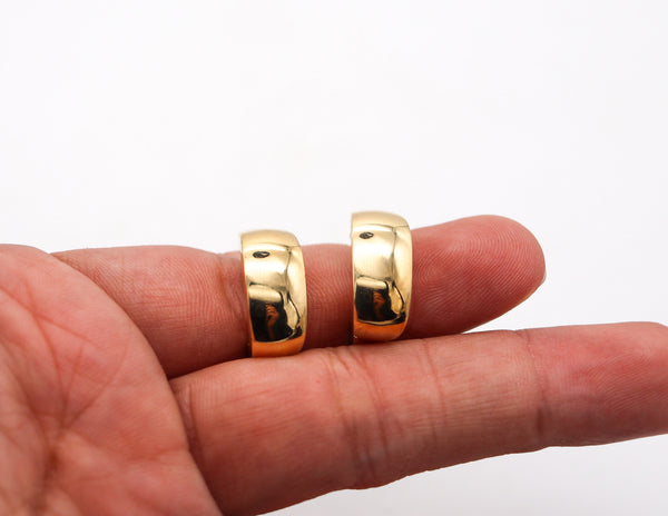 -Mauboussin Paris Modern Pair Of Huggie Earrings In Solid 18Kt Yellow Gold