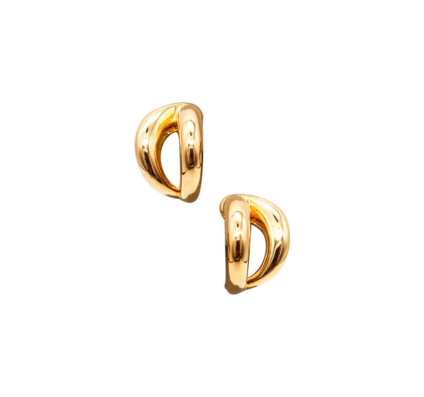 -Mauboussin Paris Double Clips On Earrings In Solid 18Kt Yellow Gold