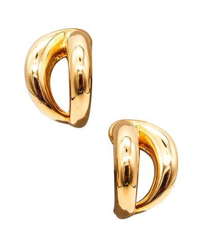 -Mauboussin Paris Double Clips On Earrings In Solid 18Kt Yellow Gold