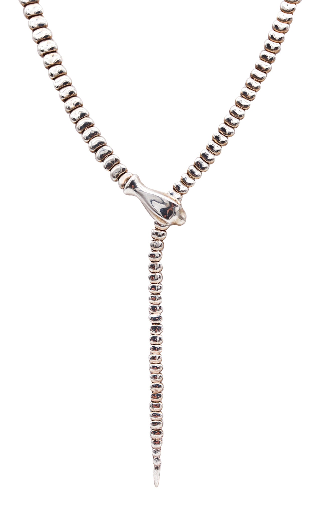TIFFANY & CO. Elsa Peretti Sculptural Snake Necklace In .925 Sterling Silver