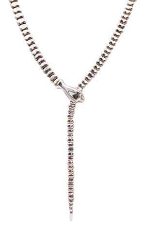 TIFFANY & CO. Elsa Peretti Sculptural Snake Necklace In .925 Sterling Silver