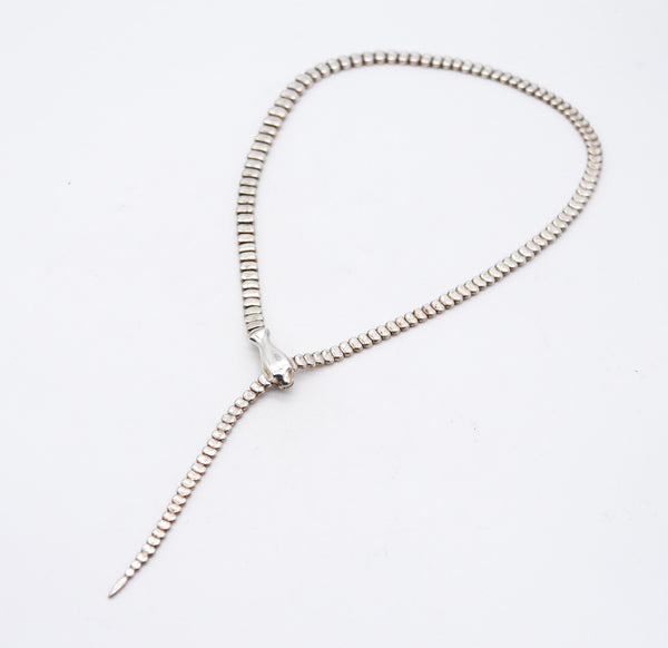 TIFFANY & CO. Elsa Peretti Sculptural Snake Necklace In .925 Sterling Silver
